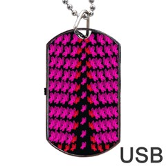 Flowers Coming From Above Dog Tag Usb Flash (two Sides) by pepitasart