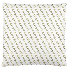 No Step On Snek Pattern White Background Meme Large Cushion Case (one Side) by snek