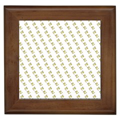 No Step On Snek Pattern White Background Meme Framed Tile by snek