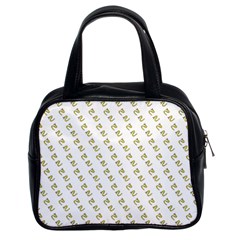 No Step On Snek Pattern White Background Meme Classic Handbag (two Sides) by snek