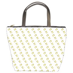 No Step On Snek Pattern White Background Meme Bucket Bag by snek