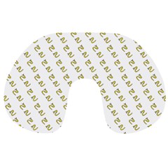 No Step On Snek Pattern White Background Meme Travel Neck Pillow by snek