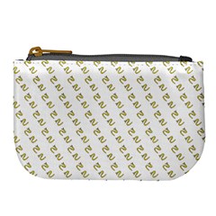 No Step On Snek Pattern White Background Meme Large Coin Purse by snek