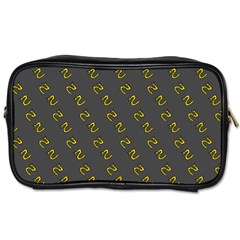 No Step On Snek Pattern Charcoal Dark Gray Background Meme Toiletries Bag (two Sides) by snek