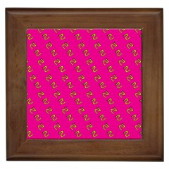 No Step On Snek Pattern Pink Background Meme Framed Tile by snek