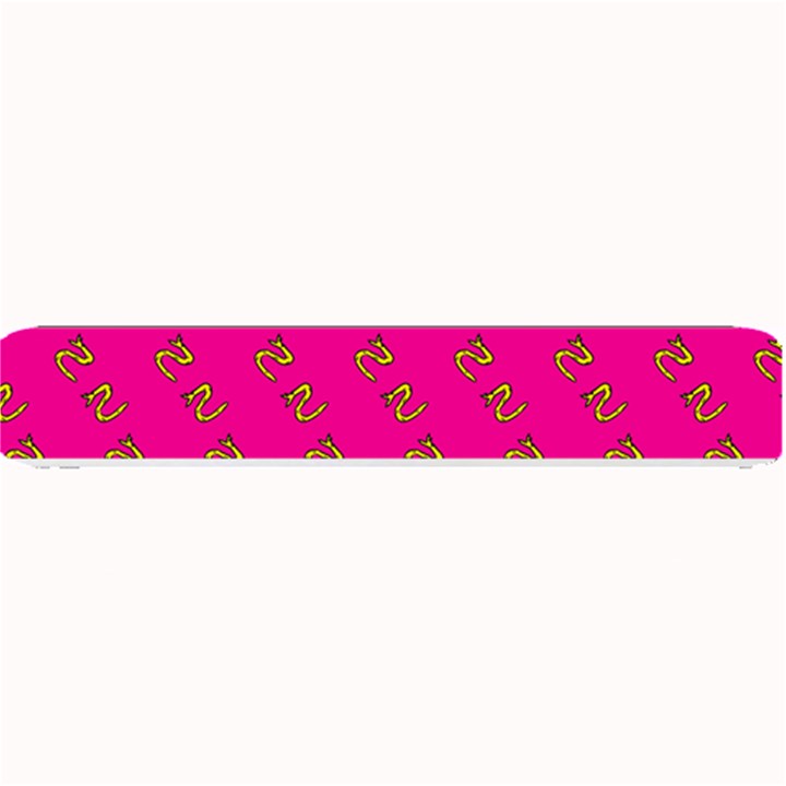 No Step On Snek Pattern Pink background Meme Small Bar Mat