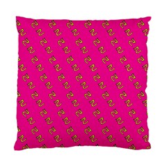 No Step On Snek Pattern Pink Background Meme Standard Cushion Case (two Sides) by snek