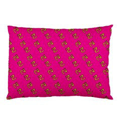 No Step On Snek Pattern Pink Background Meme Pillow Case by snek