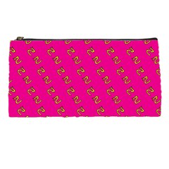 No Step On Snek Pattern Pink Background Meme Pencil Case by snek