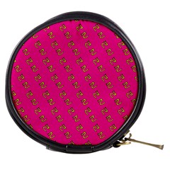 No Step On Snek Pattern Pink Background Meme Mini Makeup Bag by snek