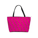 No Step On Snek Pattern Pink background Meme Classic Shoulder Handbag Front