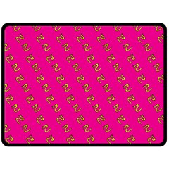 No Step On Snek Pattern Pink Background Meme Fleece Blanket (large) by snek