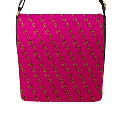 No Step On Snek Pattern Pink Background Meme Flap Closure Messenger Bag (l) by snek