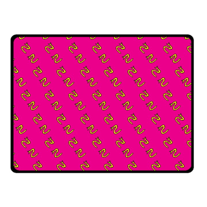 No Step On Snek Pattern Pink background Meme Double Sided Fleece Blanket (Small)