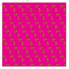 No Step On Snek Pattern Pink Background Meme Large Satin Scarf (square) by snek