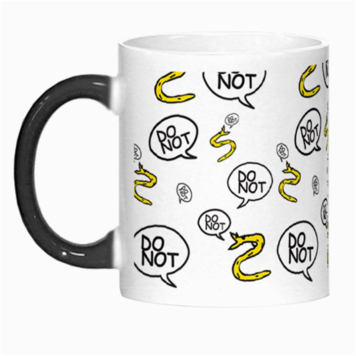 No Step On Snek DO NOT bubble speech Pattern white background Meme Morph Mug