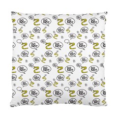 No Step On Snek Do Not Bubble Speech Pattern White Background Meme Standard Cushion Case (two Sides) by snek