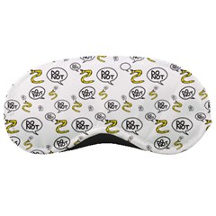 No Step On Snek Do Not Bubble Speech Pattern White Background Meme Sleeping Mask by snek