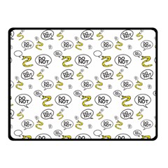 No Step On Snek Do Not Bubble Speech Pattern White Background Meme Fleece Blanket (small) by snek