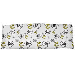 No Step On Snek Do Not Bubble Speech Pattern White Background Meme Body Pillow Case (dakimakura) by snek