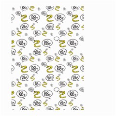 No Step On Snek Do Not Bubble Speech Pattern White Background Meme Small Garden Flag (two Sides) by snek