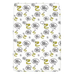 No Step On Snek Do Not Bubble Speech Pattern White Background Meme Removable Flap Cover (s) by snek