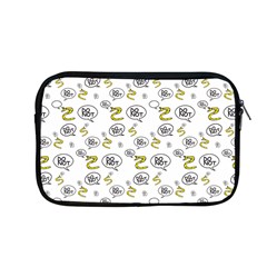 No Step On Snek Do Not Bubble Speech Pattern White Background Meme Apple Macbook Pro 13  Zipper Case by snek