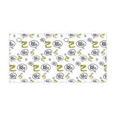 No Step On Snek Do Not Bubble Speech Pattern White Background Meme Yoga Headband by snek