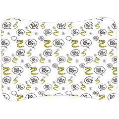 No Step On Snek Do Not Bubble Speech Pattern White Background Meme Velour Seat Head Rest Cushion by snek