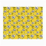 No Step On Snek DO NOT bubble speech Pattern yellow background Meme Small Glasses Cloth Front