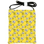 No Step On Snek DO NOT bubble speech Pattern yellow background Meme Shoulder Sling Bag Front