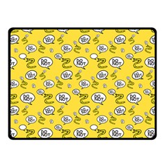 No Step On Snek Do Not Bubble Speech Pattern Yellow Background Meme Double Sided Fleece Blanket (small) by snek