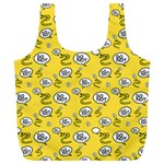 No Step On Snek DO NOT bubble speech Pattern yellow background Meme Full Print Recycle Bag (XL) Back