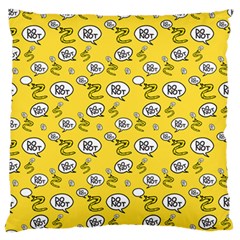 No Step On Snek Do Not Bubble Speech Pattern Yellow Background Meme Standard Flano Cushion Case (one Side) by snek