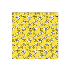 No Step On Snek Do Not Bubble Speech Pattern Yellow Background Meme Satin Bandana Scarf by snek