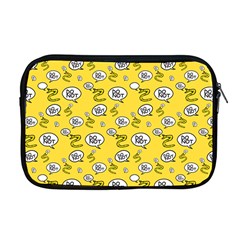 No Step On Snek Do Not Bubble Speech Pattern Yellow Background Meme Apple Macbook Pro 17  Zipper Case by snek