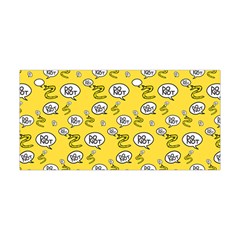 No Step On Snek Do Not Bubble Speech Pattern Yellow Background Meme Yoga Headband by snek