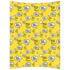 No Step On Snek Do Not Bubble Speech Pattern Yellow Background Meme Velour Seat Cushion by snek