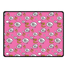 No Step On Snek Do Not Bubble Speech Pattern Pink Background Meme Fleece Blanket (small) by snek