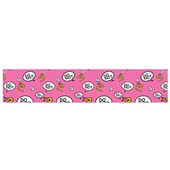 No Step On Snek Do Not Bubble Speech Pattern Pink Background Meme Small Flano Scarf by snek