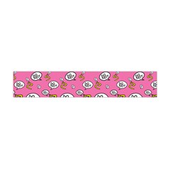 No Step On Snek Do Not Bubble Speech Pattern Pink Background Meme Flano Scarf (mini) by snek