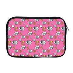 No Step On Snek Do Not Bubble Speech Pattern Pink Background Meme Apple Macbook Pro 17  Zipper Case by snek