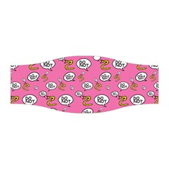 No Step On Snek Do Not Bubble Speech Pattern Pink Background Meme Stretchable Headband by snek