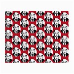 Trump Retro Face Pattern MAGA Red US Patriot Small Glasses Cloth Front