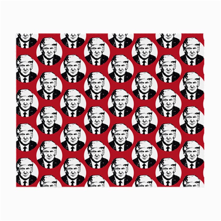 Trump Retro Face Pattern MAGA Red US Patriot Small Glasses Cloth