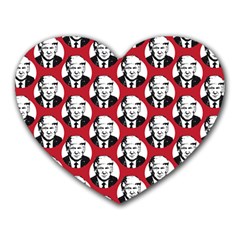 Trump Retro Face Pattern Maga Red Us Patriot Heart Mousepads by snek