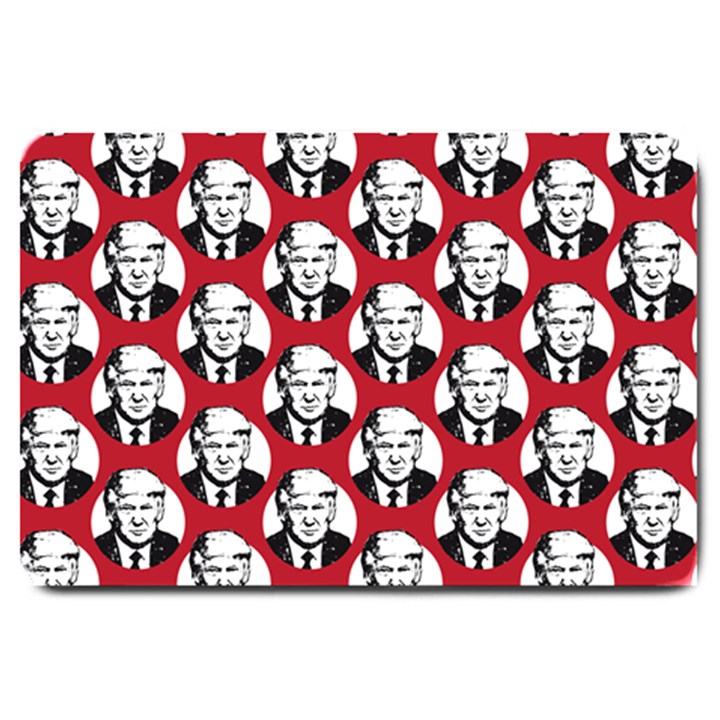 Trump Retro Face Pattern MAGA Red US Patriot Large Doormat 