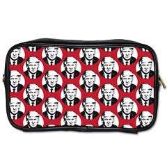 Trump Retro Face Pattern Maga Red Us Patriot Toiletries Bag (one Side) by snek