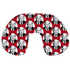 Trump Retro Face Pattern Maga Red Us Patriot Travel Neck Pillows by snek