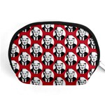 Trump Retro Face Pattern MAGA Red US Patriot Accessory Pouch (Medium) Front